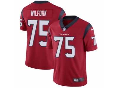 Men's Nike Houston Texans #75 Vince Wilfork Vapor Untouchable Limited Red Alternate NFL Jersey