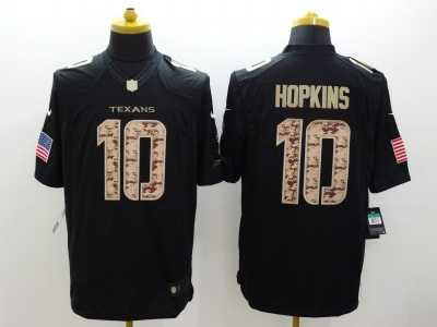 Nike Houston Texans #10 hopkins Black Salute to Service Jerseys(Limited)