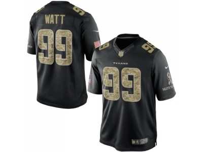 Nike Houston Texans #99 J.J. Watt Black Salute to Service Jerseys(Limited)