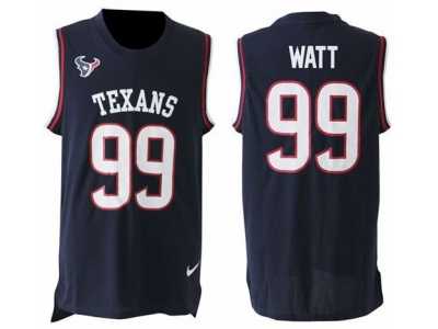 Nike Houston Texans #99 J.J. Watt Navy Blue Team Color Men''s Stitched NFL Limited Tank Top Jersey