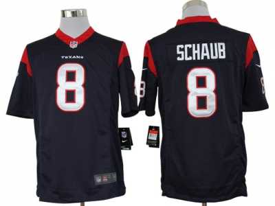 Nike NFL Houston Texans #8 Matt Schaub Blue Jerseys(Limited)