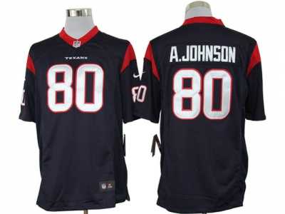 Nike NFL Houston Texans #80 Andre Johnson Blue Jerseys(Limited)