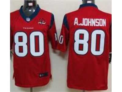 Nike NFL Houston Texans #80 Andre Johnson red Jerseys W 10th Patch(Limited)