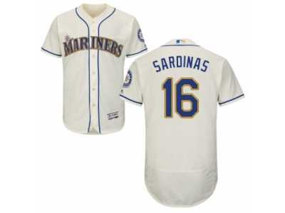 Men\'s Majestic Seattle Mariners #16 Luis Sardinas Cream Flexbase Authentic Collection MLB Jersey