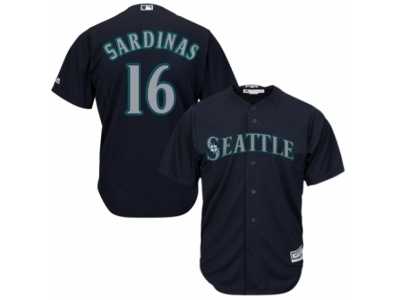 Men's Majestic Seattle Mariners #16 Luis Sardinas Replica Navy Blue Alternate 2 Cool Base MLB Jersey
