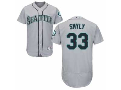 Men's Majestic Seattle Mariners #33 Drew Smyly Grey Flexbase Authentic Collection MLB Jersey