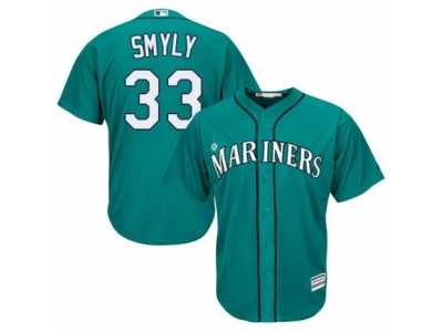 Men's Majestic Seattle Mariners #33 Drew Smyly Replica Teal Green Alternate Cool Base MLB Jersey