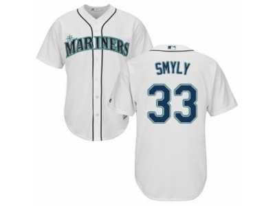 Men\'s Majestic Seattle Mariners #33 Drew Smyly Replica White Home Cool Base MLB Jersey