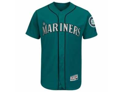Men's Seattle Mariners Majestic Alternate Blank Green Flex Base Authentic Collection Team Jersey