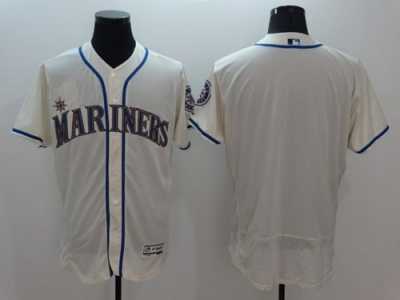 Seattle Mariners Blank Cream Flexbase Authentic Collection Stitched Baseball Jersey