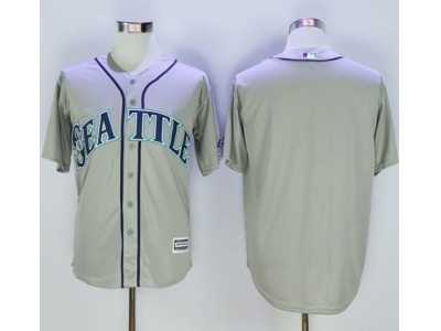Seattle Mariners Blank Grey New Cool Base Stitched Baseball Jersey