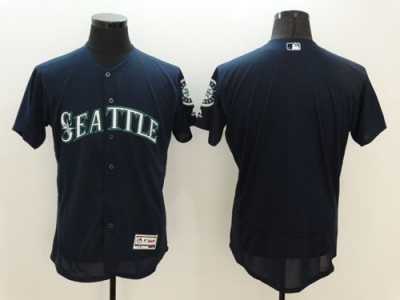 Seattle Mariners Blank Navy blue Flexbase Authentic Collection Stitched Baseball Jersey