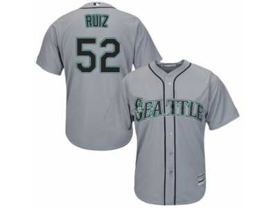 Youth Majestic Seattle Mariners #52 Carlos Ruiz Authentic Grey Road Cool Base MLB Jersey