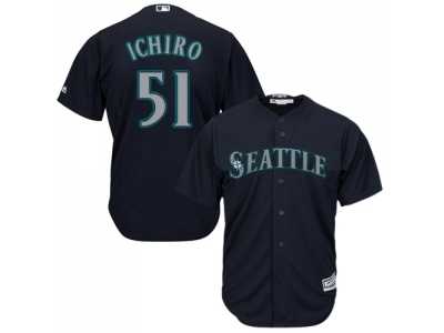 Youth Seattle Mariners #51 Ichiro Suzuki Navy Blue Cool Base Stitched MLB Jersey