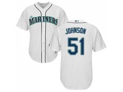 Youth Seattle Mariners #51 Randy Johnson White Cool Base Stitched MLB Jersey