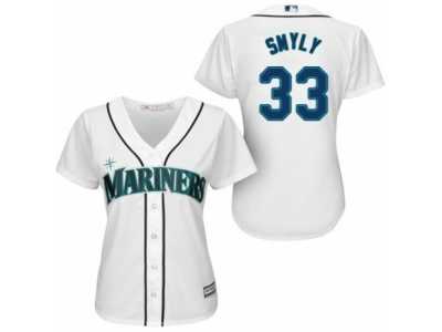 Women's Majestic Seattle Mariners #33 Drew Smyly Replica White Home Cool Base MLB Jersey