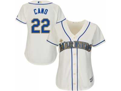 Women's Seattle Mariners #22 Robinson Cano Cream Alternate Stitched MLB Jersey