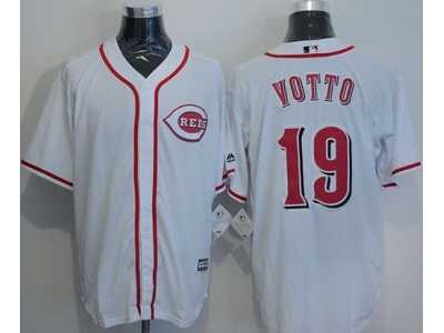 Cincinnati Reds #19 Joey Votto White New Cool Base Stitched Baseball Jersey