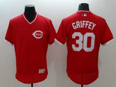 Cincinnati Reds #30 Ken Griffey Red Flexbase Authentic Collection Cooperstown Stitched