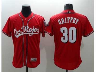 Cincinnati Reds #30 Ken Griffey Red Flexbase Authentic Collection Los Rojos Stitched Baseball Jersey