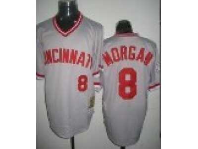 Cincinnati Reds #8 Joe Morgan Throwback grey