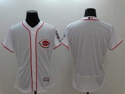 Cincinnati Reds Blank White Flexbase Authentic Collection Stitched MLB Jersey