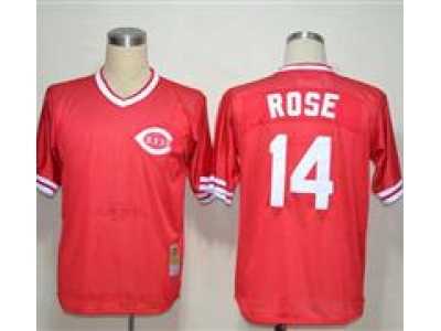 MLB Jerseys Cincinnati Reds #14 Rose Red