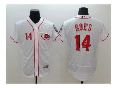 Men Cincinnati Reds #14 Pete Rose Majestic White Flexbase Authentic Collection Jersey