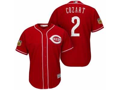 Men's Cincinnati Reds #2 Zack Cozart 2017 Spring Training Cool Base Stitched MLB Jersey