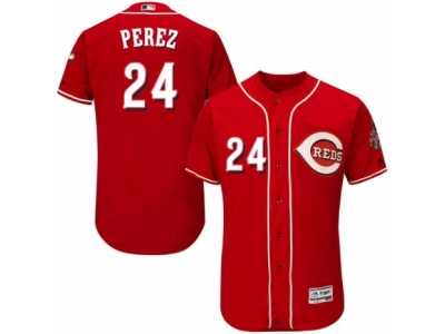 Men's Majestic Cincinnati Reds #24 Tony Perez Red Flexbase Authentic Collection MLB Jersey