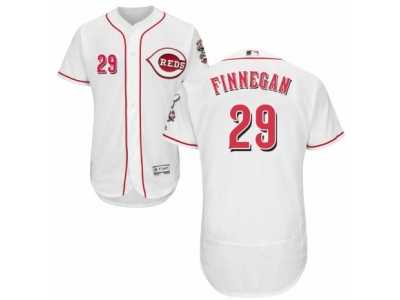 Men's Majestic Cincinnati Reds #29 Brandon Finnegan White Flexbase Authentic Collection MLB Jersey