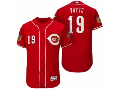 men's Cincinnati Reds #19 Joey Votto 2017 Spring Training Flex Base Authentic Collection Stitched Baseball Jersey
