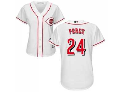 Women's Cincinnati Reds #24 Tony Perez White Home Stitched MLB Jersey