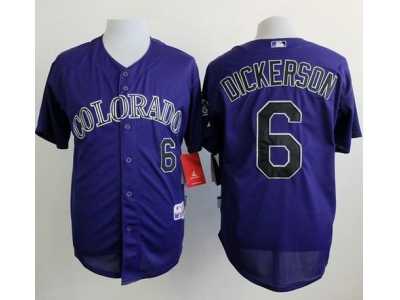 Colorado Rockies #6 Corey Dickerson Purple Cool Base Stitched Baseball Jersey