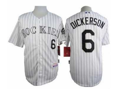 Colorado Rockies #6 Corey Dickerson White Cool Base Stitched Baseball Jersey