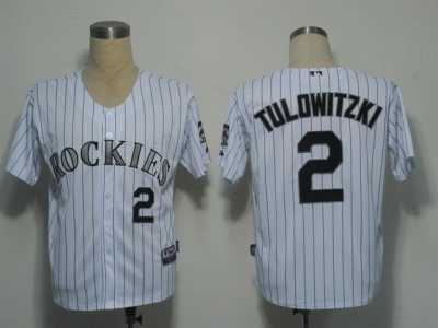 MLB Colorado Rockies #2 Tulowitzki White[Cool Base]