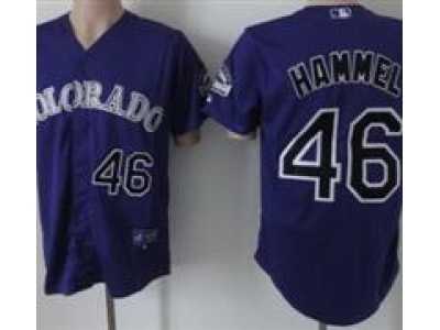 MLB Colorado Rockies #46 Hammel Purple Jerseys
