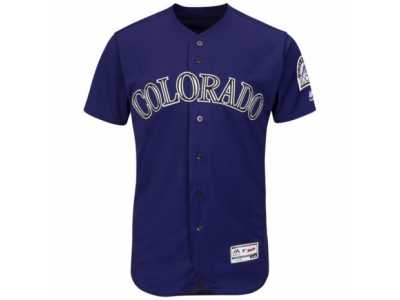 Men's Colorado Rockies Majestic Blank Purple Flexbase Authentic Collection Team Jersey