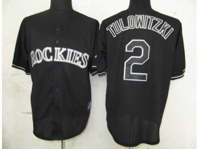 mlb colorado rockies #2 tulowitzki black fashion