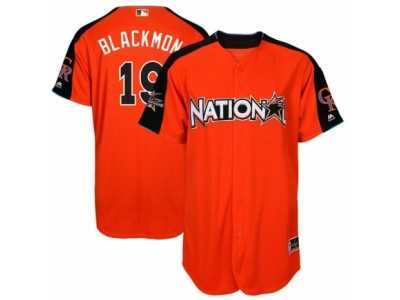 Youth Majestic Colorado Rockies #19 Charlie Blackmon Replica Orange National League 2017 MLB All-Star MLB Jersey