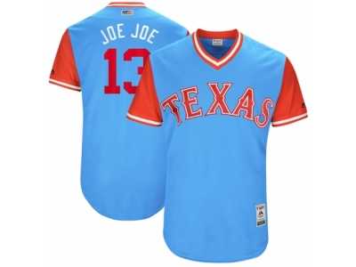 Men's 2017 Little League World Series Rangers #13 Joey Gallo Joe Joe Light Blue Jersey