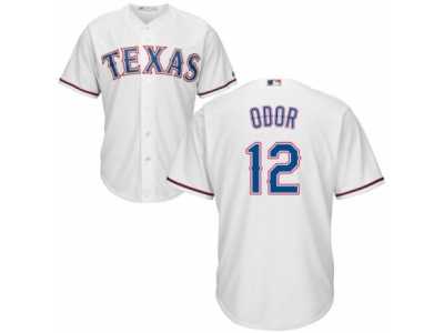 Men's Majestic Texas Rangers #12 Rougned Odor Replica White Home Cool Base MLB Jersey