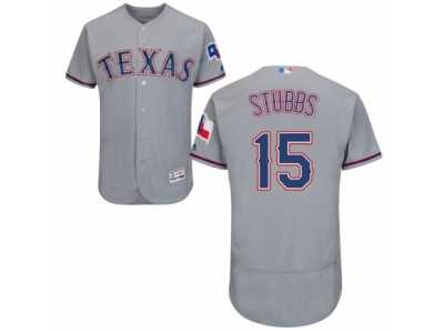 Men's Majestic Texas Rangers #15 Drew Stubbs Grey Flexbase Authentic Collection MLB Jersey