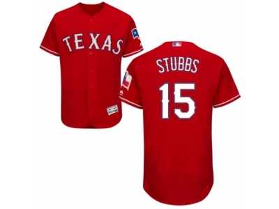 Men's Majestic Texas Rangers #15 Drew Stubbs Red Flexbase Authentic Collection MLB Jersey