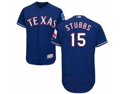 Men's Majestic Texas Rangers #15 Drew Stubbs Royal Blue Flexbase Authentic Collection MLB Jersey