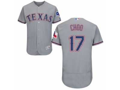 Men's Majestic Texas Rangers #17 Shin-Soo Choo Grey Flexbase Authentic Collection MLB Jersey