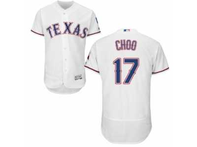Men's Majestic Texas Rangers #17 Shin-Soo Choo White Flexbase Authentic Collection MLB Jersey