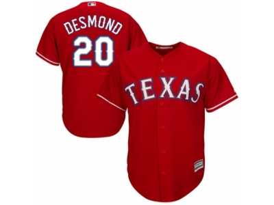 Men's Majestic Texas Rangers #20 Ian Desmond Authentic Red Alternate Cool Base MLB Jersey