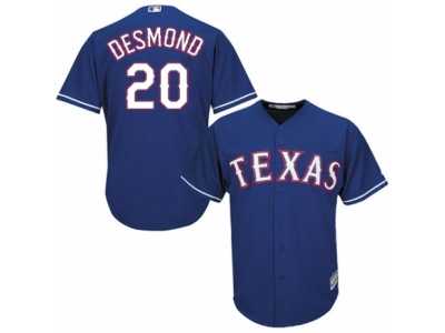 Men's Majestic Texas Rangers #20 Ian Desmond Authentic Royal Blue Alternate 2 Cool Base MLB Jersey