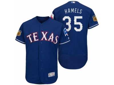 Men's Texas Rangers #35 Cole Hamels 2017 Spring Training Flex Base Authentic Collection Stitched Baseball Jersey
